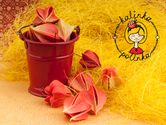 физалис из полимерной глины