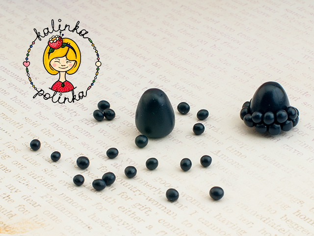 ежевика из полимерной глины своими руками