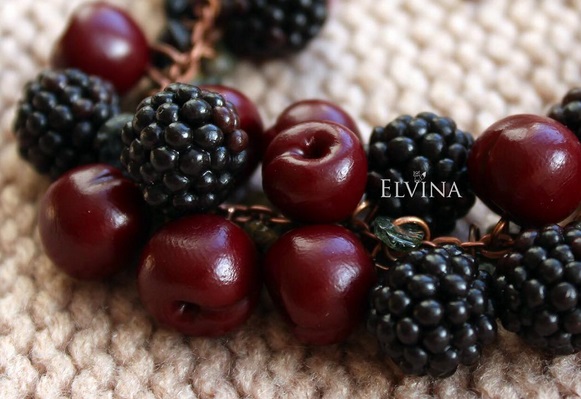 реалистичные ягоды из полимерной глины