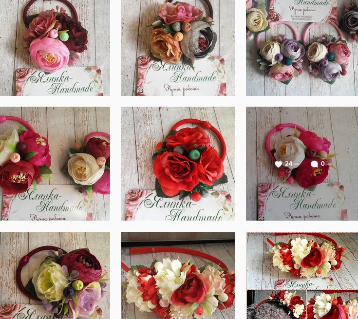 сочетание полимерных ягод с цветами из фоамирана