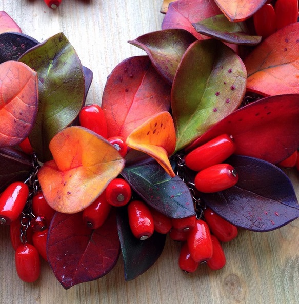 тонировка листьев из полимерной глины