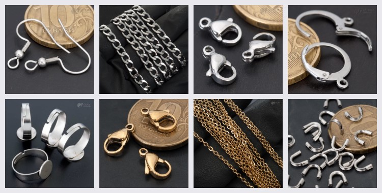 Фурнитура для украшений сделанная из хирургической стали