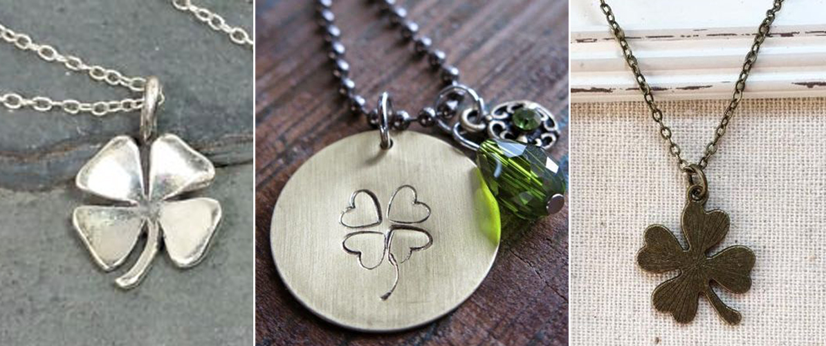 Подвески в виде листка клевера