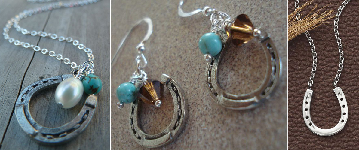 Серьги и колье с подвесками