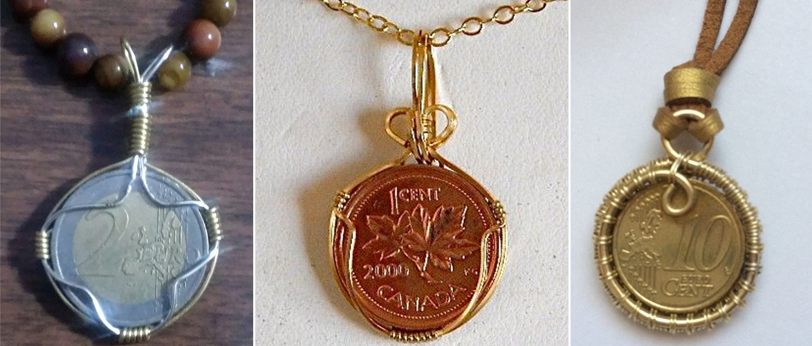 Подвески в каркасах из проволоки