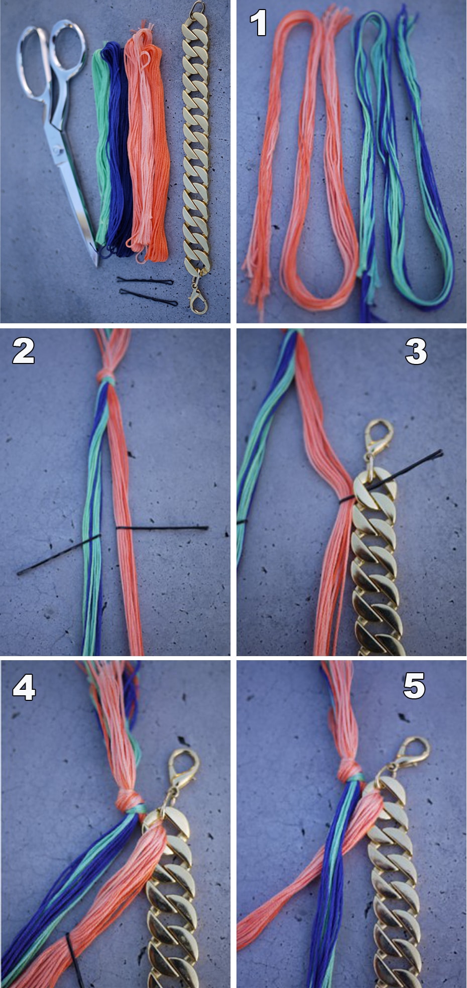 Пошаговое описание переплетения цепочки и лент. Часть 1