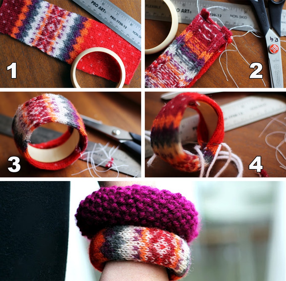 Браслет из трикотажного полотна