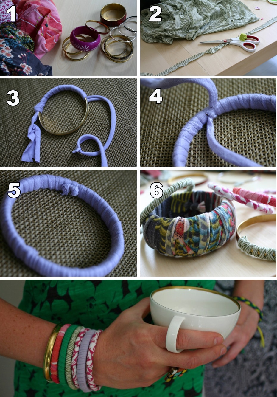 Браслет из футболки. Пошаговая инструкция