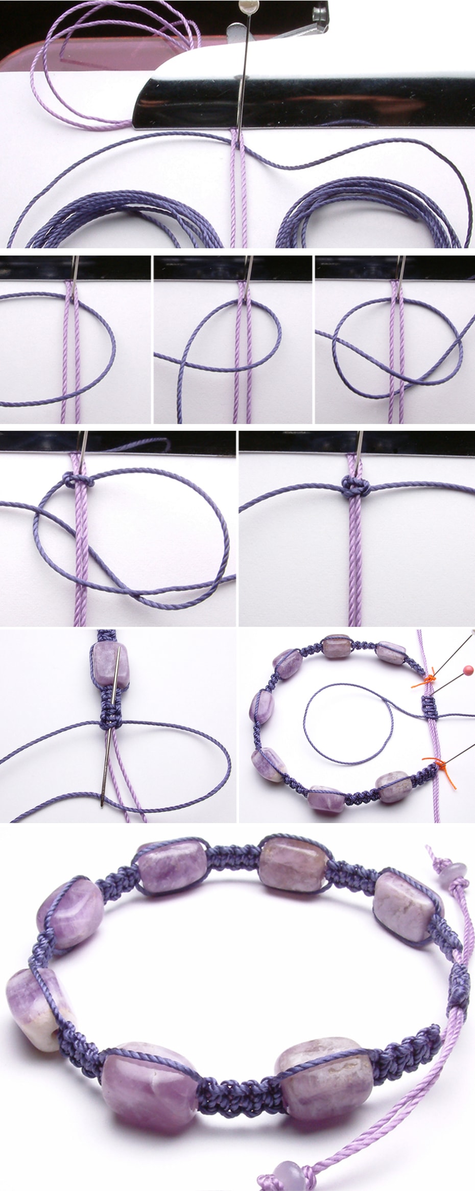 Браслет с застежкой пошагово