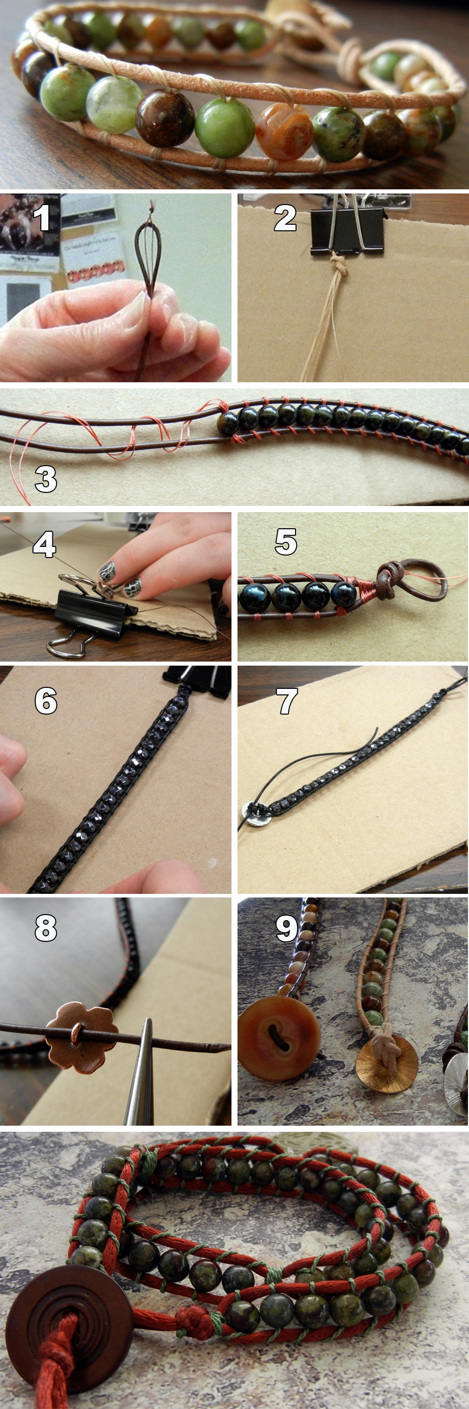 Пошаговое описание сборки браслета