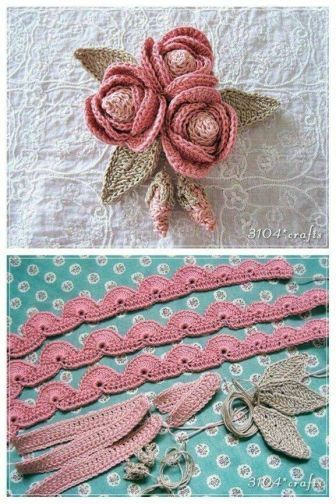 Схема вязаного цветка