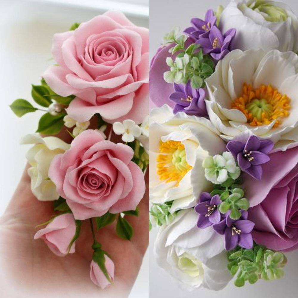 Примеры самодельных цветов