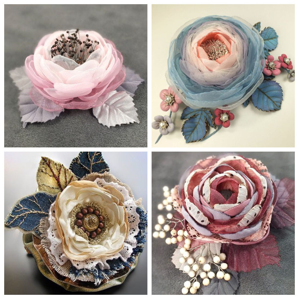 Примеры цветов из ткани