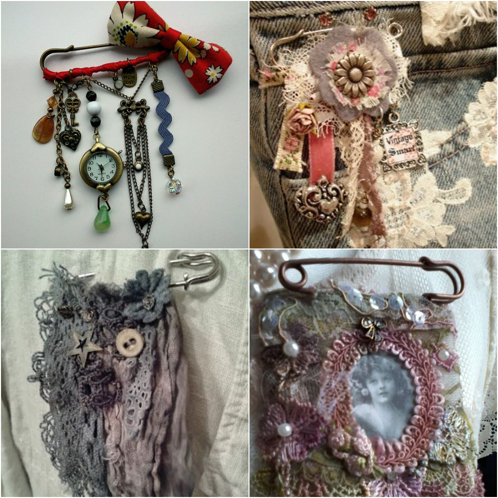 Бохо-броши своими руками