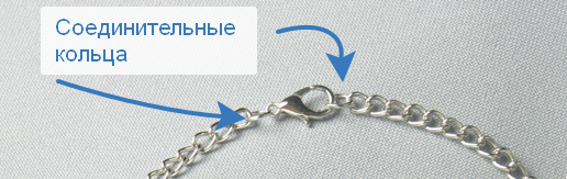 Крепление замочка к цепочке