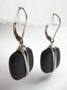 Сережки из пляжной гальки