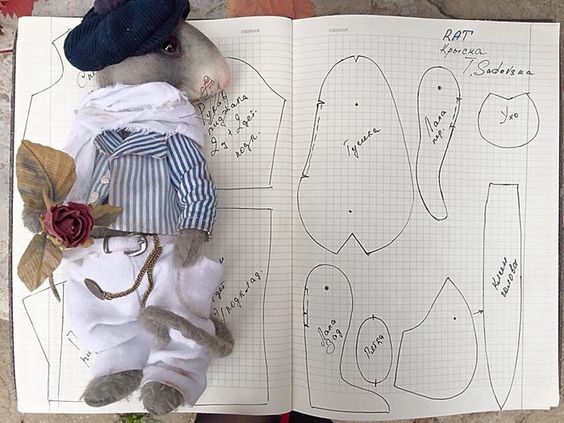 Myshka iz tkani svoimi rukami