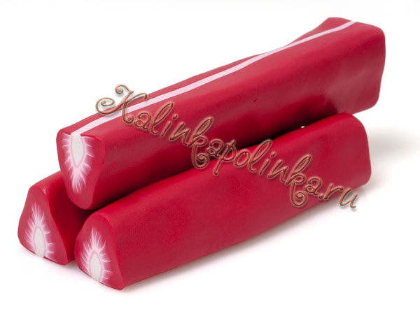 Клубничный узор из полимерной глины