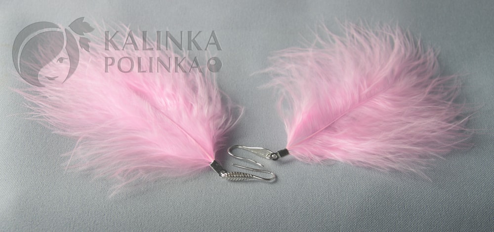 Серьги с перьями своими руками