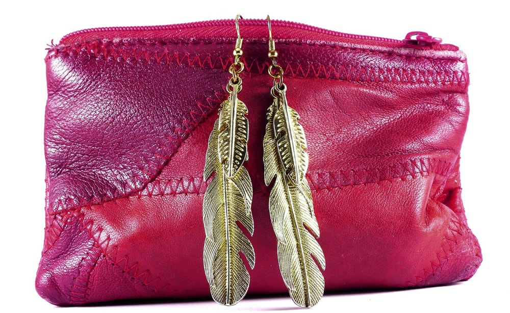 Серьги перья