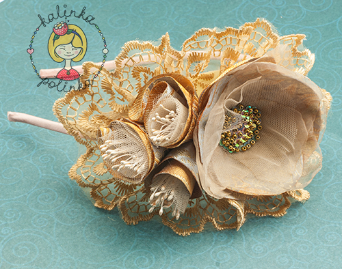 Ободок своими руками мастер-класс пошаговый с цветами из органзы.