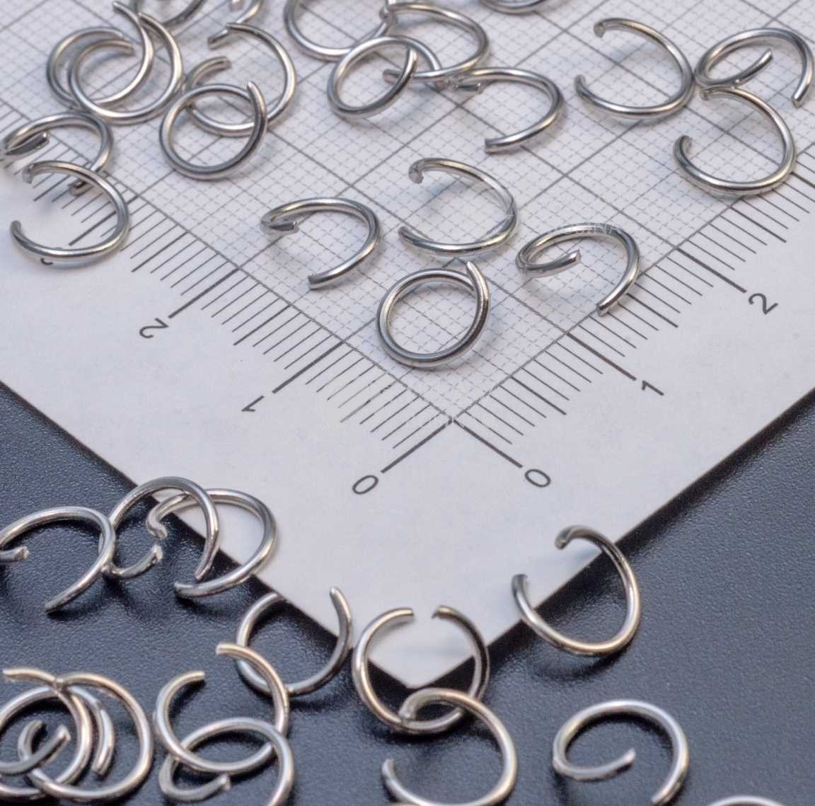 Соединительные колечки из хирургической стали, р-р 8х0.9 мм, долговечные.