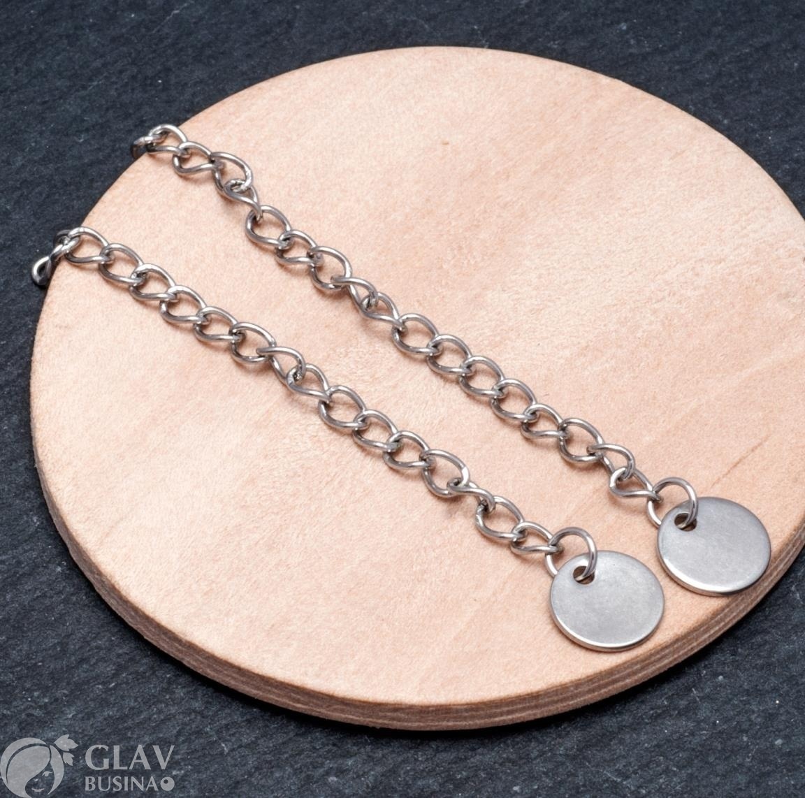 ОПТ (15 шт) Цепочка удлинительная из хирургической стали, паяная, с концевиком. Общая длина 5.5см, р-р звена 4х3х0.6мм, р-р концевика 8х0.8мм.