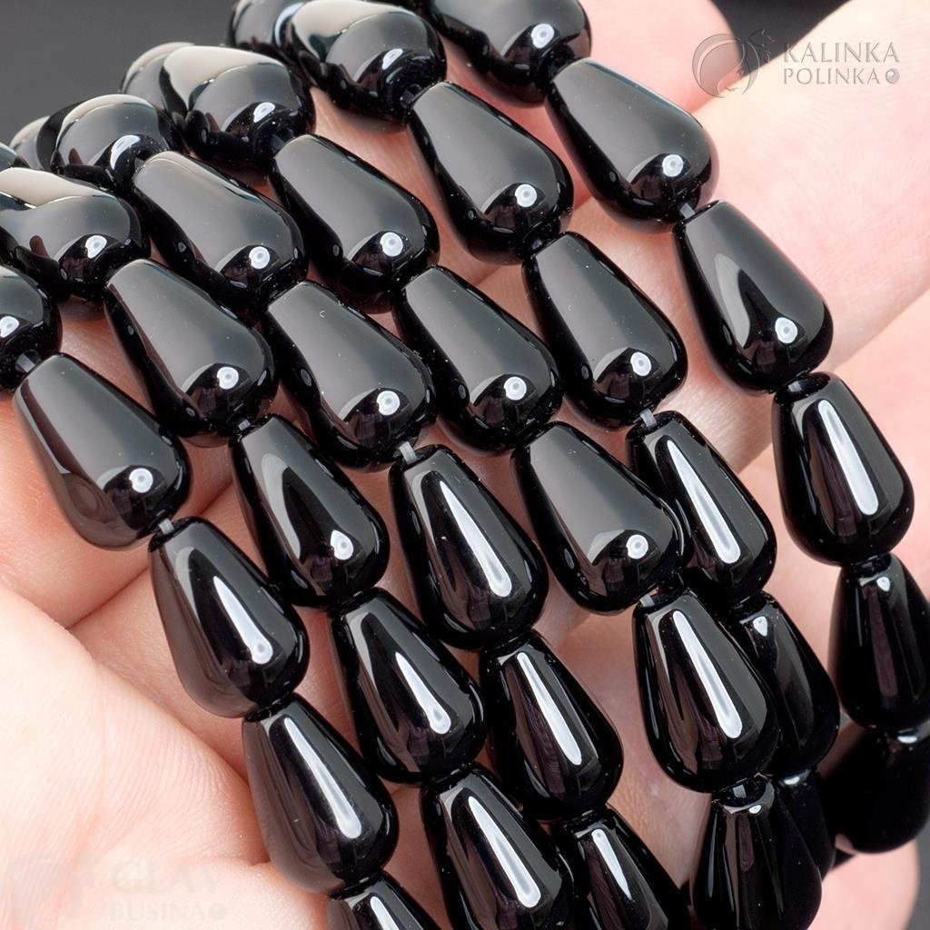 Черные тонированные бусины-капли из агата 12x8мм с отверстием 1мм, используемые для лечебных украшений, улучшают психическое здоровье и иммунитет.