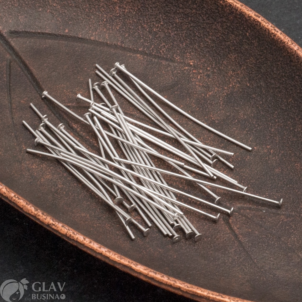 Пины-гвоздики из нержавеющей стали, 30х0.6мм. (500 шт в упак.)