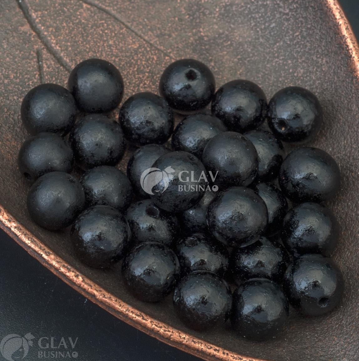 ОПТ (500 бусин) Бусины-шарики из камерунского эбенового дерева, не шлифованные, цвет смолянисто-черный, р-р 8мм, отв. 1мм.