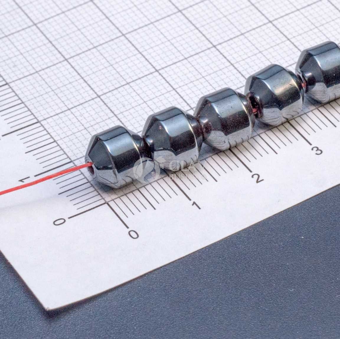 ОПТ (100 бусин) Бусина немагнитного гематита, большой фонарик, р-р 8х8мм, отв 1мм.