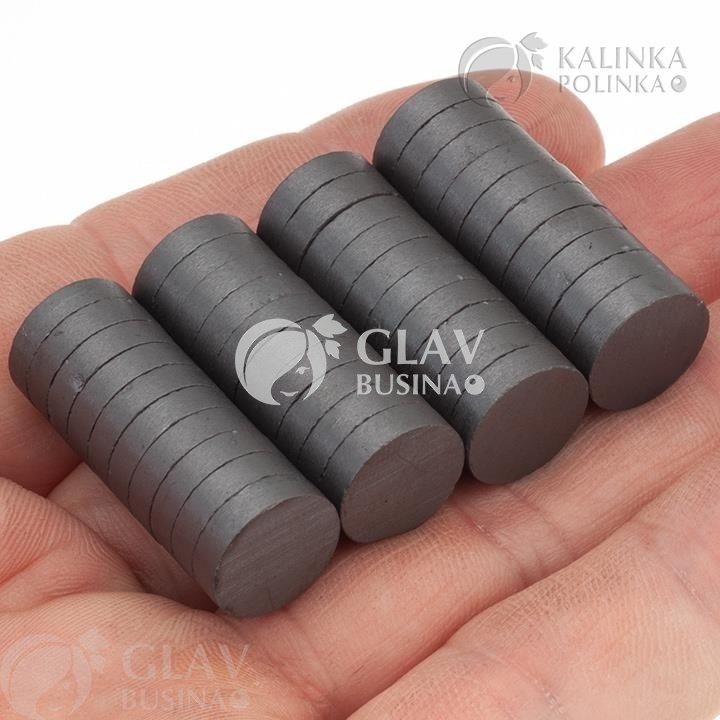 ОПТ (500 шт) Магниты для сувениров, ферритовые, двусторонние, р-р 12х3мм.