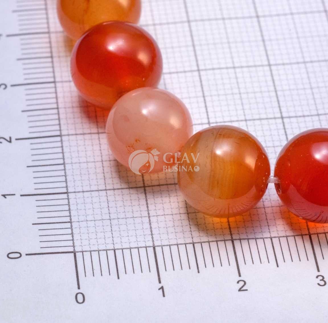 ОПТ (10 бусин) Красный агат прозрачный, гладкие полированные бусины, шар, р-р 12мм, отв. 1мм.