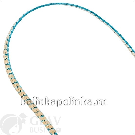ОПТ (10 метров) Латунная цепочка плоская, обточенная, бирюзовое покрытие, р-р 1.7х0.5мм, продается отрезками по 1 м.