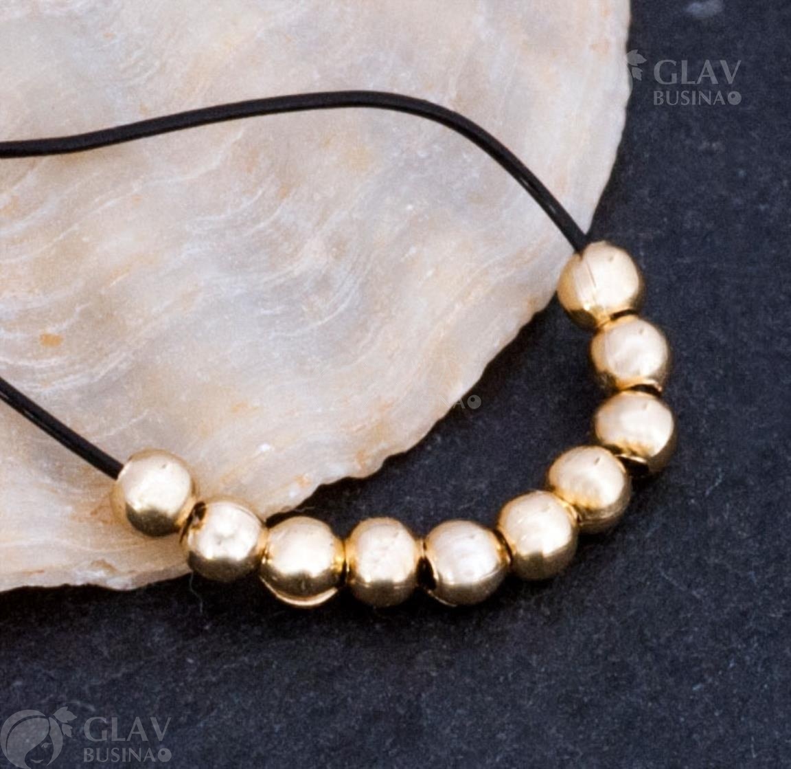 ОПТ (1000 шт) Бусины-шарики полые из хирургической стали, золотого цвета, диам. 2мм, отв-е 0.8мм.