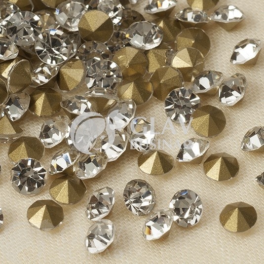 ОПТ (50 упак) Стразы ювелирные, хрусталь, бесцветные, ss5 (2мм), в упаковке 50 шт.