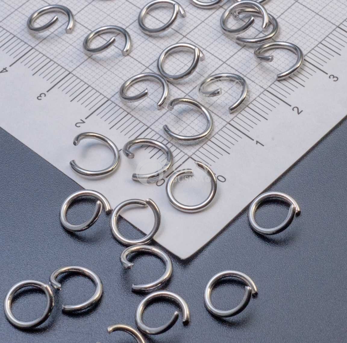 Соединительные колечки из хирургической стали, р-р 9х1.2 мм, долговечные.