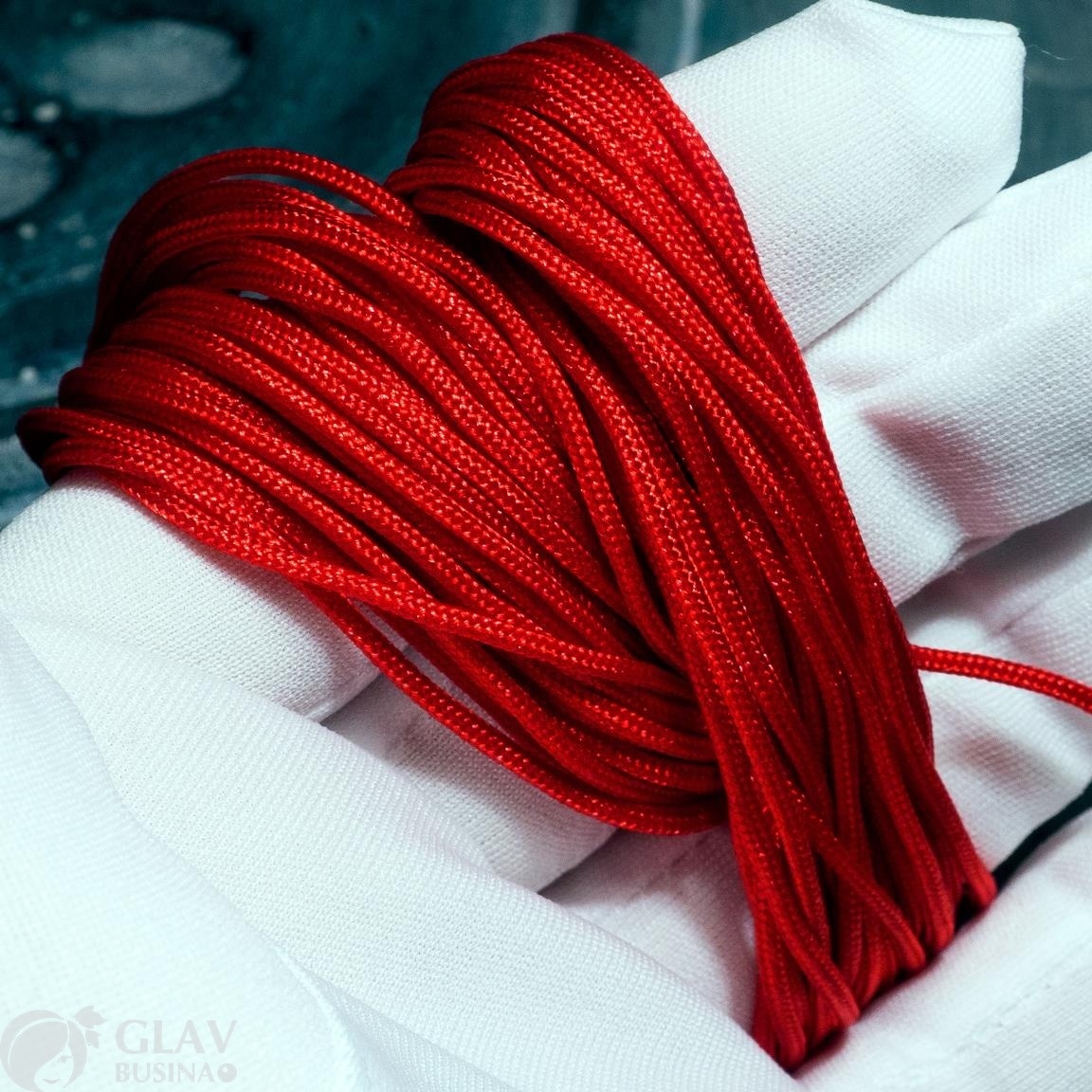 ОПТ (100 метров) Шнур с мерцающим блеском, алый, для  изготовления и плетения украшений, полиэстровый, толщина 1.5 мм.
