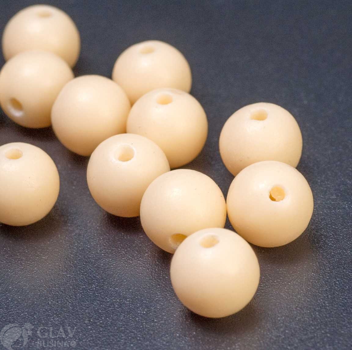 Бусина из слоновой кости, шар 8мм, отв.1.5мм.