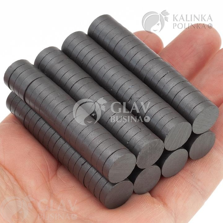 ОПТ (500 шт) Магниты для сувениров, ферритовые, двусторонние, р-р 12х3мм.