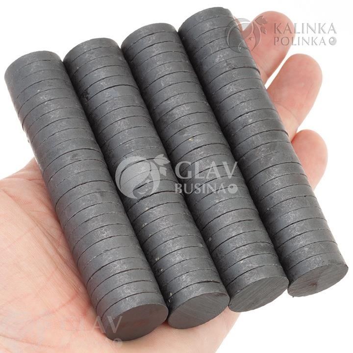 ОПТ (100 шт) Магниты для сувениров, ферритовые, двусторонние, сильные, р-р 20х4мм.