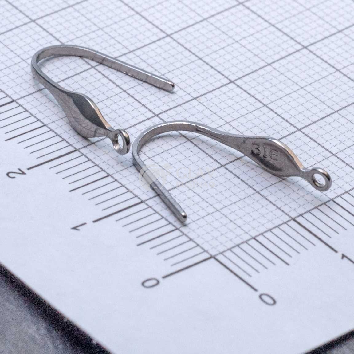 Швензы-крючки стальные мягий ромбик, р-р 20х4х0.7мм, отв-е1.2мм.