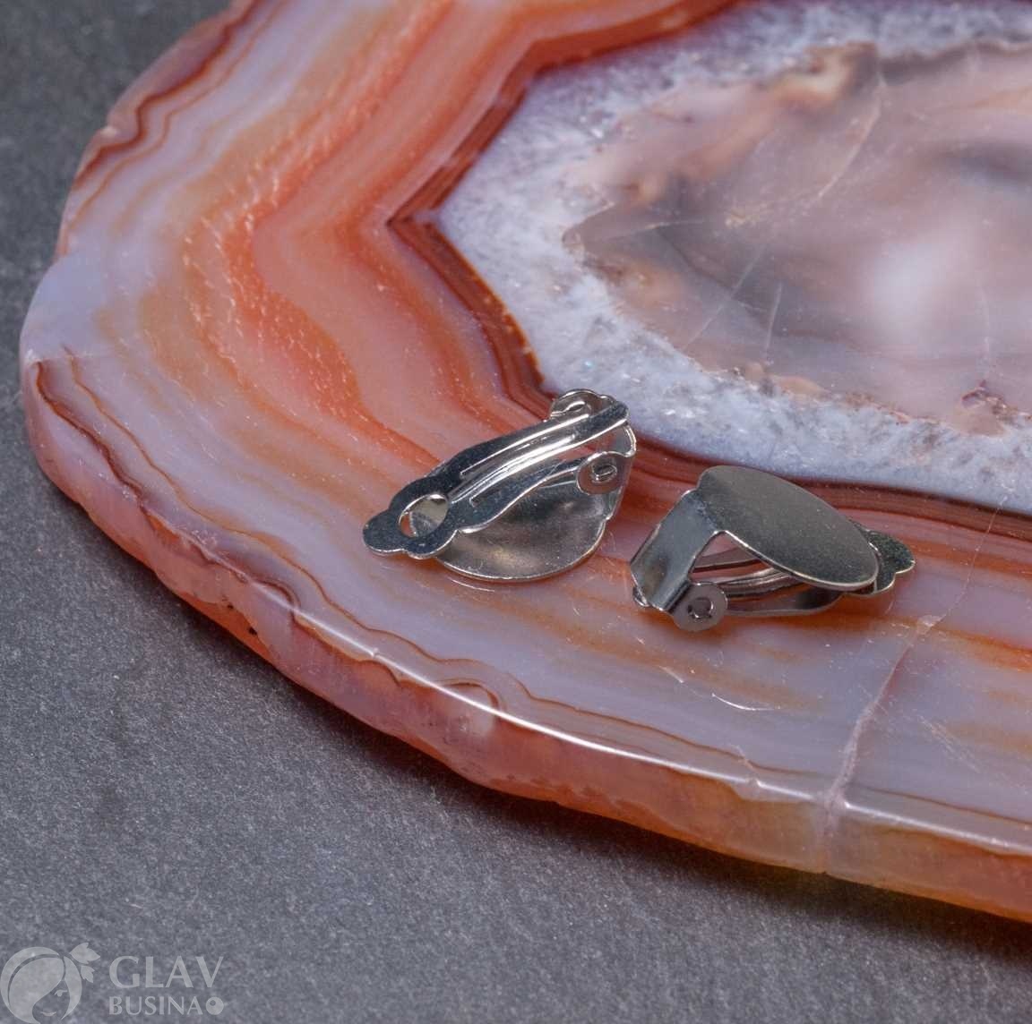 Основы для клипс с гладкой и круглой площадкой, хирургическая сталь, длина 18мм, сеттинг 12мм.