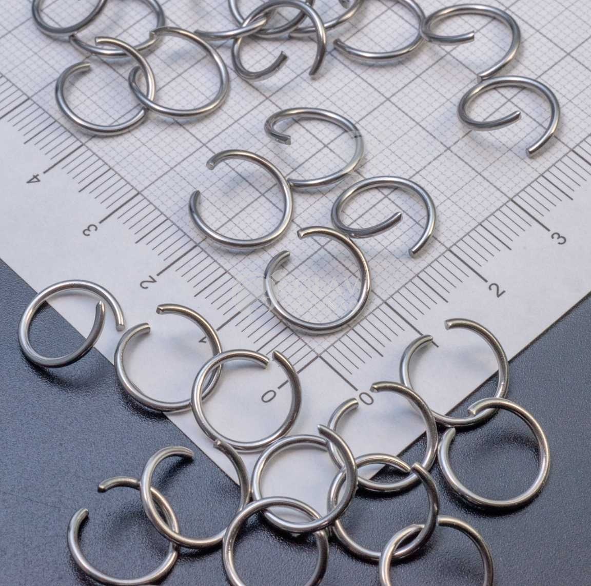 Соединительные колечки из хирургической стали, р-р 12х1.2 мм, долговечные.