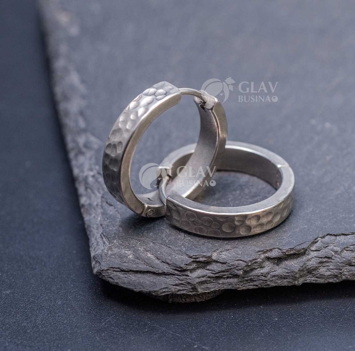 Швензы-бублики, узор-метеорит, хирургическая сталь, внутр. диам. 16мм, толщина 4мм.