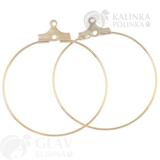 Кольцо-коннектор для серёжек, размер 30мм, толщина 0,7мм, золотого цвета - надёжное и стильное решение для соединения украшений.