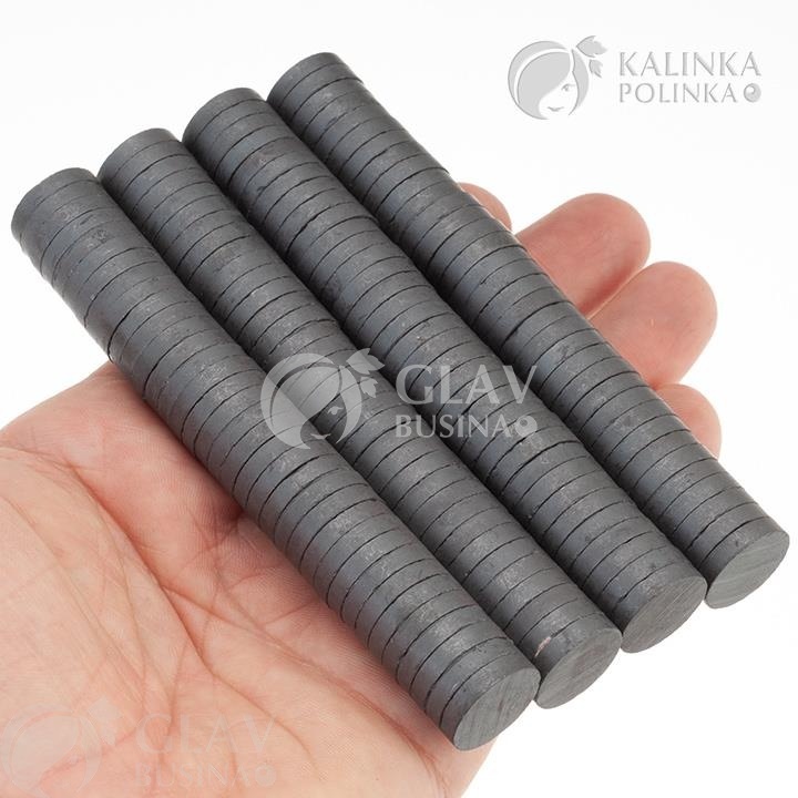ОПТ (500 шт) Магниты для сувениров, ферритовые, двусторонние, р-р 15х3мм.
