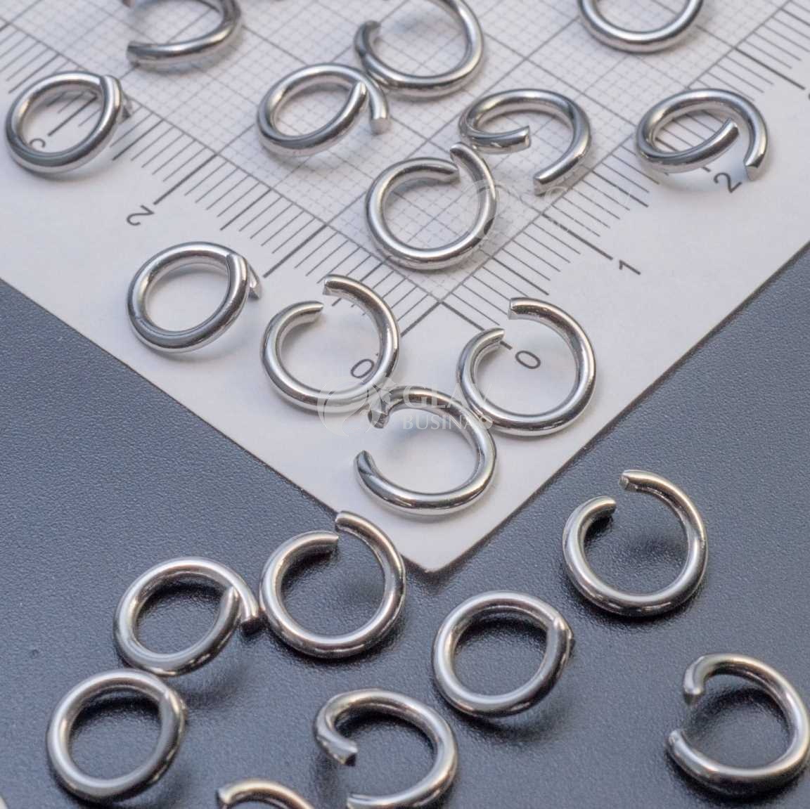 Соединительные колечки из хирургической стали, р-р 9х1.5 мм, долговечные.