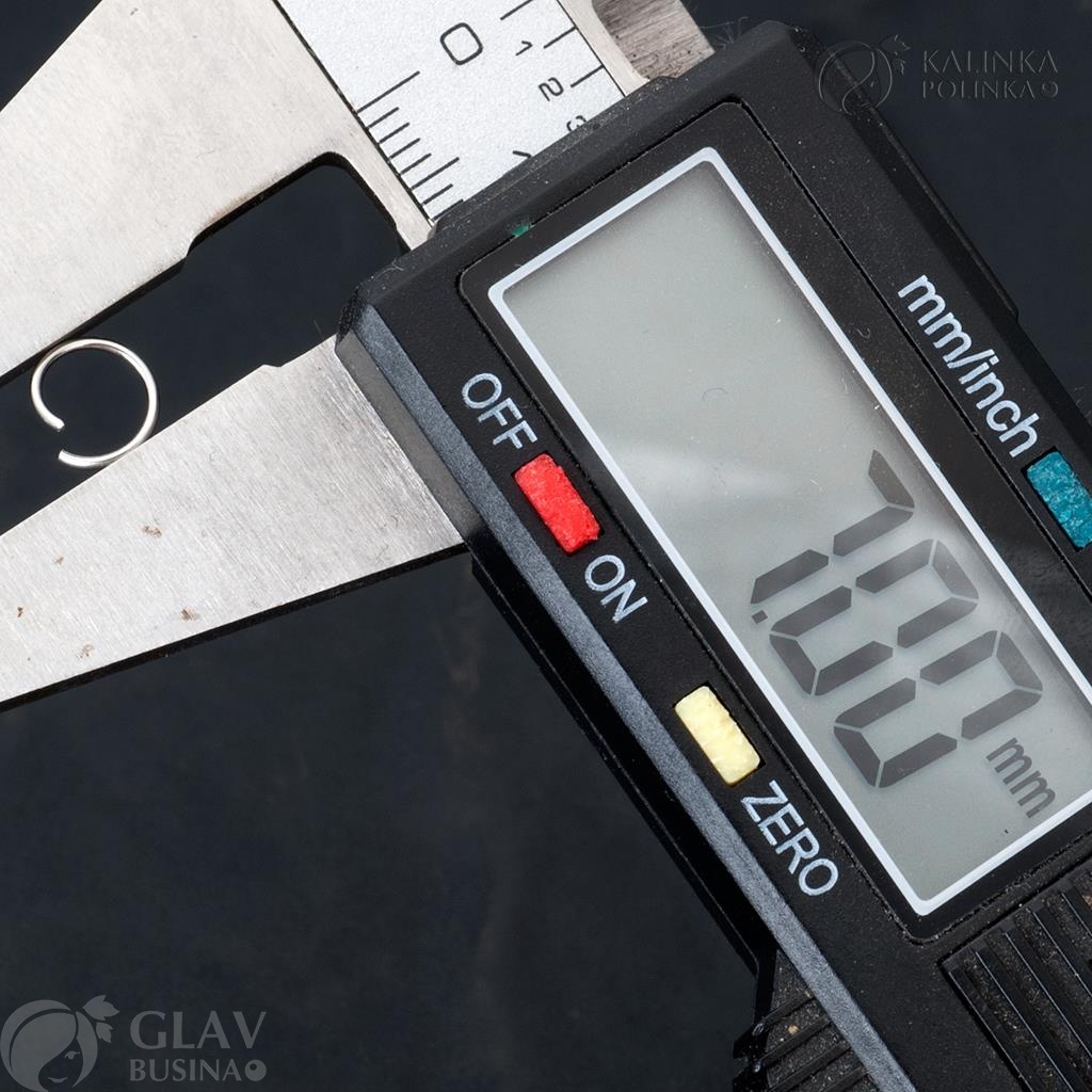 ОПТ (500 шт) Соединительные колечки из хирургической стали разомкнутые, р-р 7х0.7мм.