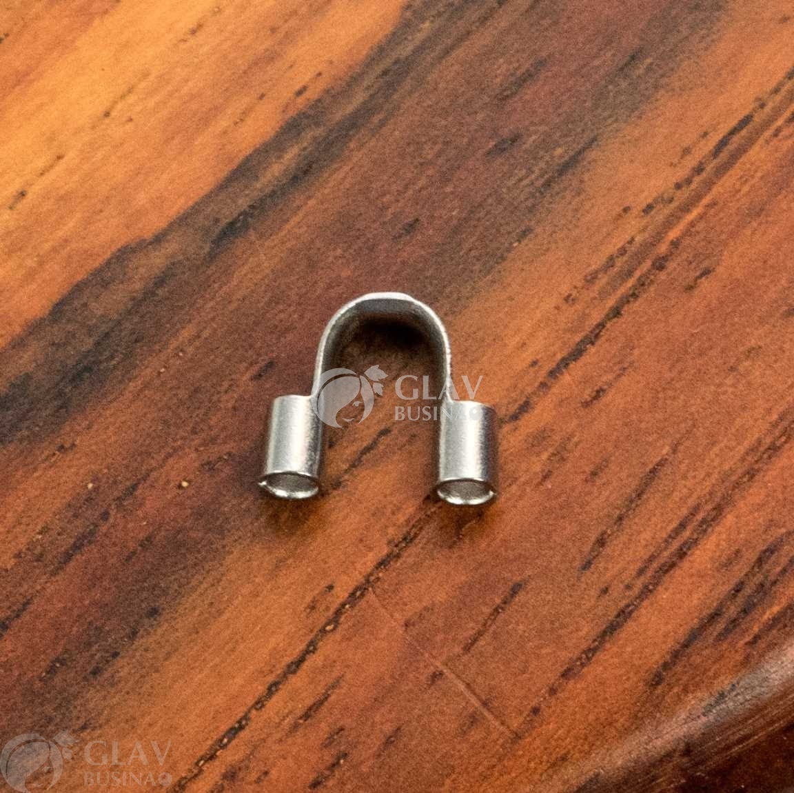 ОПТ (20 шт) Протектор для ювелирного тросика 4.8х5.4мм, хирургическая сталь, отв-е 1мм.